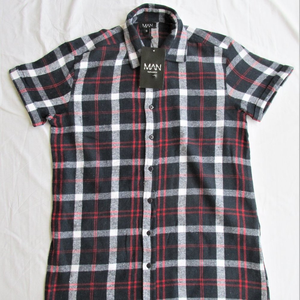Man brand (NWT) Men's Cotton Flannel Short Sleeve Shirt Size Small